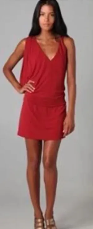Haute Hippie Crimson Crush‎ Cowl Sleeve Mini Dress thumbnail 1