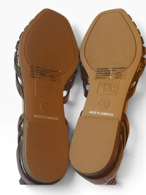 Time and Tru Women's Huarache Jelly Sandals Flats Sz 8 NWT thumbnail 5