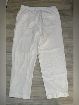 Zara Cream High Rise Pleated Relaxed Pants Minimalist Scandinavian Capsule thumbnail 2