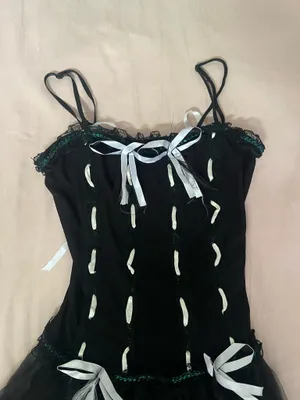 Black and white corset bow dress thumbnail 2