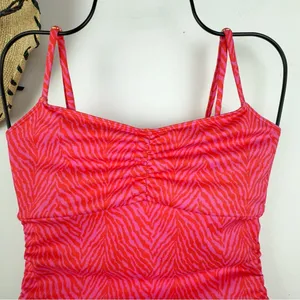 Charlie Holiday Isidora One Piece Swimwear Pink Zebra Swimsuit Size Small thumbnail 3