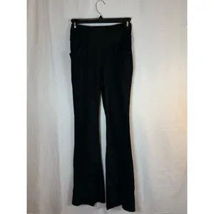 Womens Leggings Size XS Black High Rise Bootcut Flare Yoga Pants Pockets thumbnail 3
