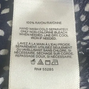 Express High Low Maxi Dress Womens M‎ Navy Blue Polka Dot Tie Front Cottagecore thumbnail 5