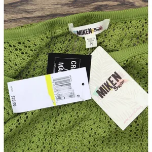 NWT Miken Womens Crochet Cover-Up Tank Swim I2417K711 Woodbine Green M thumbnail 6