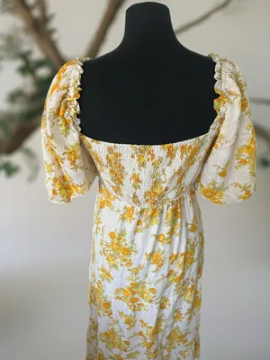 Faithfull the brand Gamora Midi Dress Linden Floral Print SIZE M thumbnail 3