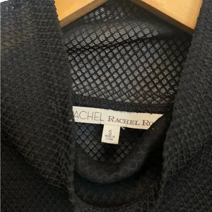 Rachel Roy‎ turtle neck See Through Long Sleeve Gothic Black top October Fishnet thumbnail 5