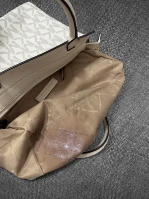 Michael Kors Vanilla Signature Satchel Handbag thumbnail 6