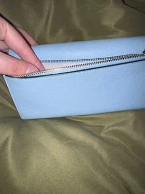 kate spade light blue leather continental wallet thumbnail 2