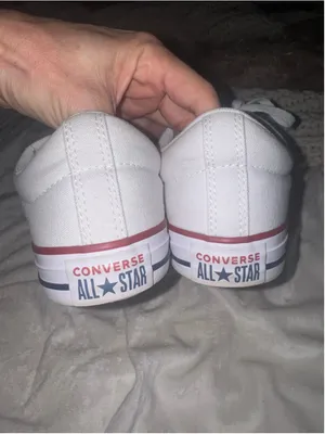 Women's Converse All Star Sneakers White Red Size 10 thumbnail 3