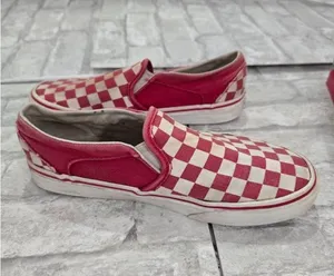 Woman’s Van’s Red Checkerboard Slip-On Shoes thumbnail 1