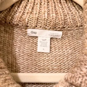 Gap Alpaca Wool Blend Collared Zip-Up Cardigan Size Large EUC thumbnail 3