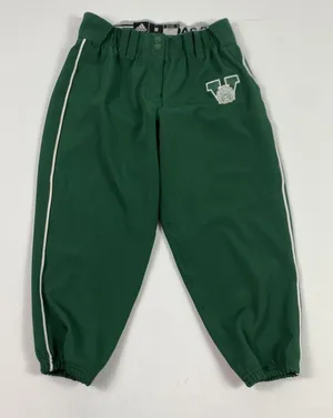 Adidas Pants Womens Medium Green‎ Softball Fastpitch Piped Elastic Player Issued thumbnail 1