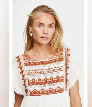 Free People Sunrise Wanderer Mini Dress M thumbnail 5
