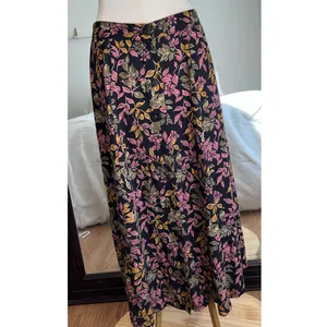 Vintage Sag Harbor Floral Print Midi Skirt Size Medium thumbnail 6