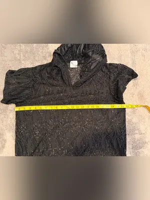 Coast to Coast Black Crochet Cover-Up Top thumbnail 5