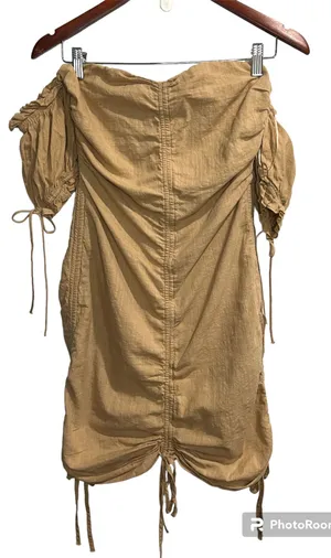 12th Tribe Ruched Dress With Cap Sleeves thumbnail 2