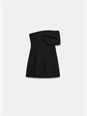 Zara sleeveless mini dress with straight neck and ruffles,‎ sizes XS thumbnail 5