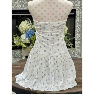 PRINCESS POLLY “Bette” Strapless Mini Dress - White/Blue Floral - Sz 10 - NWT thumbnail 13