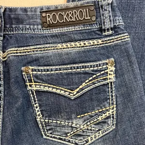 Rock & Roll Women's Dark Blue Boot Cut Jeans Size 31 thumbnail 3