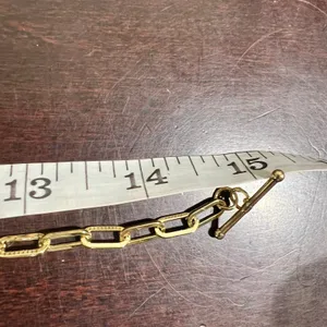 Loren Stewart x Curateur Gold Paperclip Chain Toggle Necklace 15" or Bracelet thumbnail 6