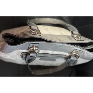 Coach Brooke Jacquard Satchel/Handbag Gray Silver Est 1941 L 10752 - F15533 thumbnail 5