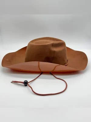 Cowboy Hat Brown Western Felt Rodeo Style with Adjustable Chin Strap New Unisex thumbnail 2