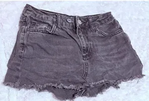 BDG Urban Outfitters Black Distressed Denim Mom Skirt Frayed‎ Hem Size W25 L32 thumbnail 1