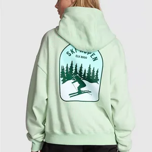 Victoria’s Secret PINK Mint Green Ski Aspen Campus Hoodie Large thumbnail 2