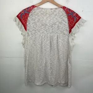 Anthropologie One September Evin Embroidered Knit Top size Large thumbnail 8
