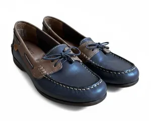 Born Tora Two-Tone Lace Up Brown Leather Loafers Flats Boat Shoes 8.5/40 thumbnail 1
