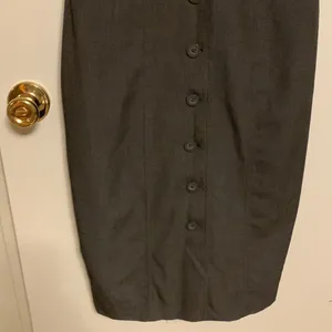 Women's Pencil Stretchy Full Buttoned Dress Gray Sz 8 thumbnail 3