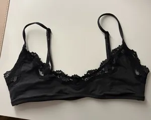 Skims Black Lace Trim Bralette - Women Intimates & Sleepwear thumbnail 1