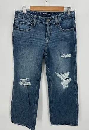 Hollister‎ Low Rise Baggy Jeans Women 6R Distressed Cotton Loose Fit thumbnail 1
