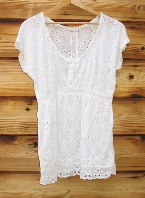 Johnny Was White Top Blouse thumbnail 1