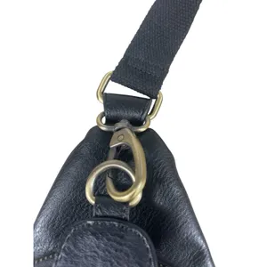 Antik Kraft Black Leather Sling Backpack Crossbody Bag Convertible Travel Purse thumbnail 6