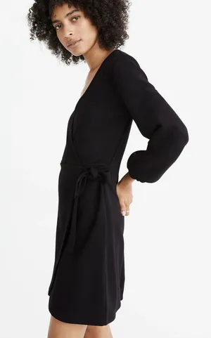 Madewell Texture & Thread Long-Sleeve Side-Tie Dress thumbnail 2