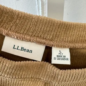 L.L. Bean Petite Brown Tan Corduroy Straight Leg Elastic Waist Pants Women's Lg‎ thumbnail 6