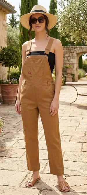 Dickies NWT Relaxed Fit Bib heritage Overalls - Rinsed Brown Duck size XS thumbnail 1