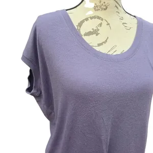 Athleta‎ Cloudlight Rib Stratus Tee Lavender Purple Sleeveless Ribbed Women's S thumbnail 5