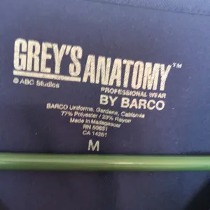 Greys Anatomy By Barco Cute Scrub Top Women’s Size Medium Navy Blue Color thumbnail 2