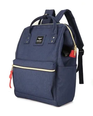 Stylish Navy travel Backpack with phone charger and lots of compartments thumbnail 1