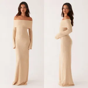 Peppermayo NWT‎ Jacqueline Knit Maxi Dress Beige XS-S Casual Neutral Bodycon thumbnail 2