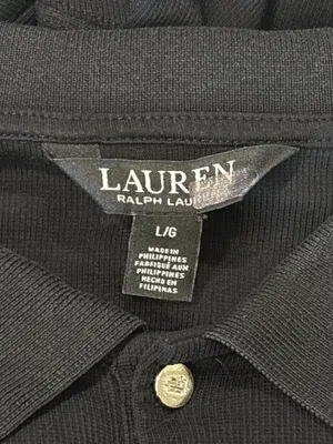 Lauren Ralph Lauren Lillianna Dress in Black Large Womens Midi Knit Ribbed Polo thumbnail 10