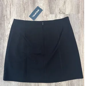 ModCloth Womens Black White Piping Mini‎ Skirt Size 10 Retro A-Line Stretch NEW thumbnail 3
