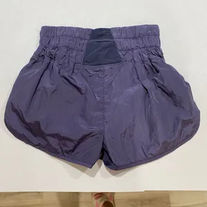 Free People FP Movement Purple Smocked Running Shorts M High Rise Athletic thumbnail 3