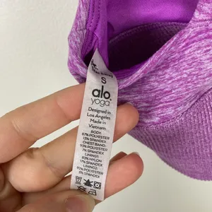 Alo Yoga Alosoft Lavish Sports Bra Strappy Women’s Size Small Purple Active Soft thumbnail 9