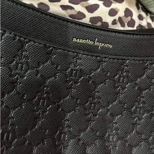 Nanette Lepore black purse with textured pattern thumbnail 2