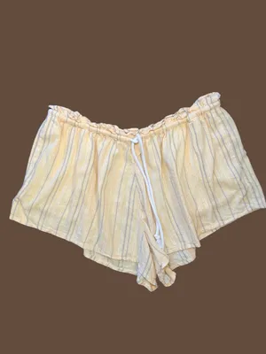 Universal Thread Yellow Striped Linen Shorts Set Size L thumbnail 6