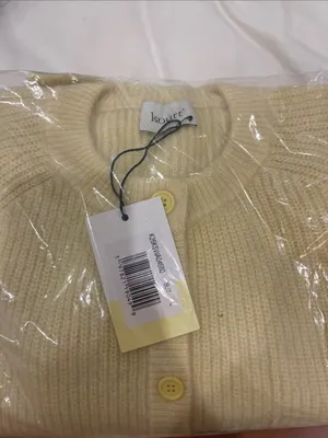 NWT Few Moda Shoshana Cardigan size Large Butter Yellow sweater Kourt button up thumbnail 7
