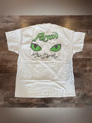 Poison “Look What The Cat Dragged In” Graphic Tee Oversized Large Rock Music thumbnail 3
